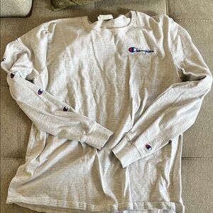 Champion Light Gray Long Sleeve Tee